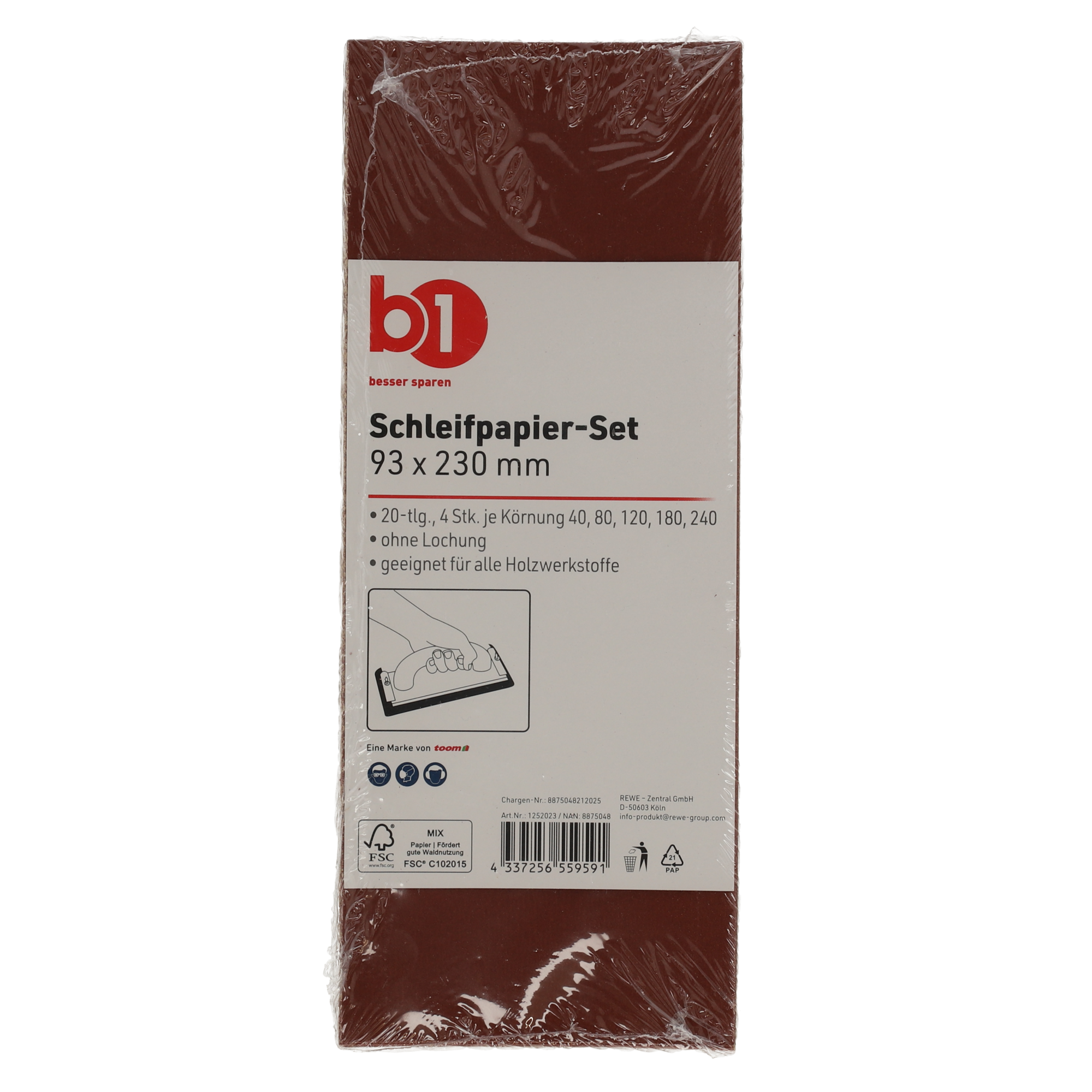 Schleifstreifen-Set 93 x 230 mm 20-teilig