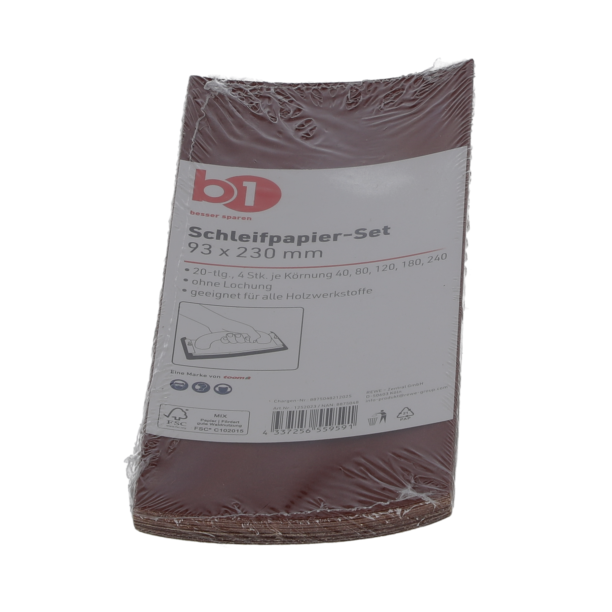 Schleifstreifen-Set 93 x 230 mm 20-teilig