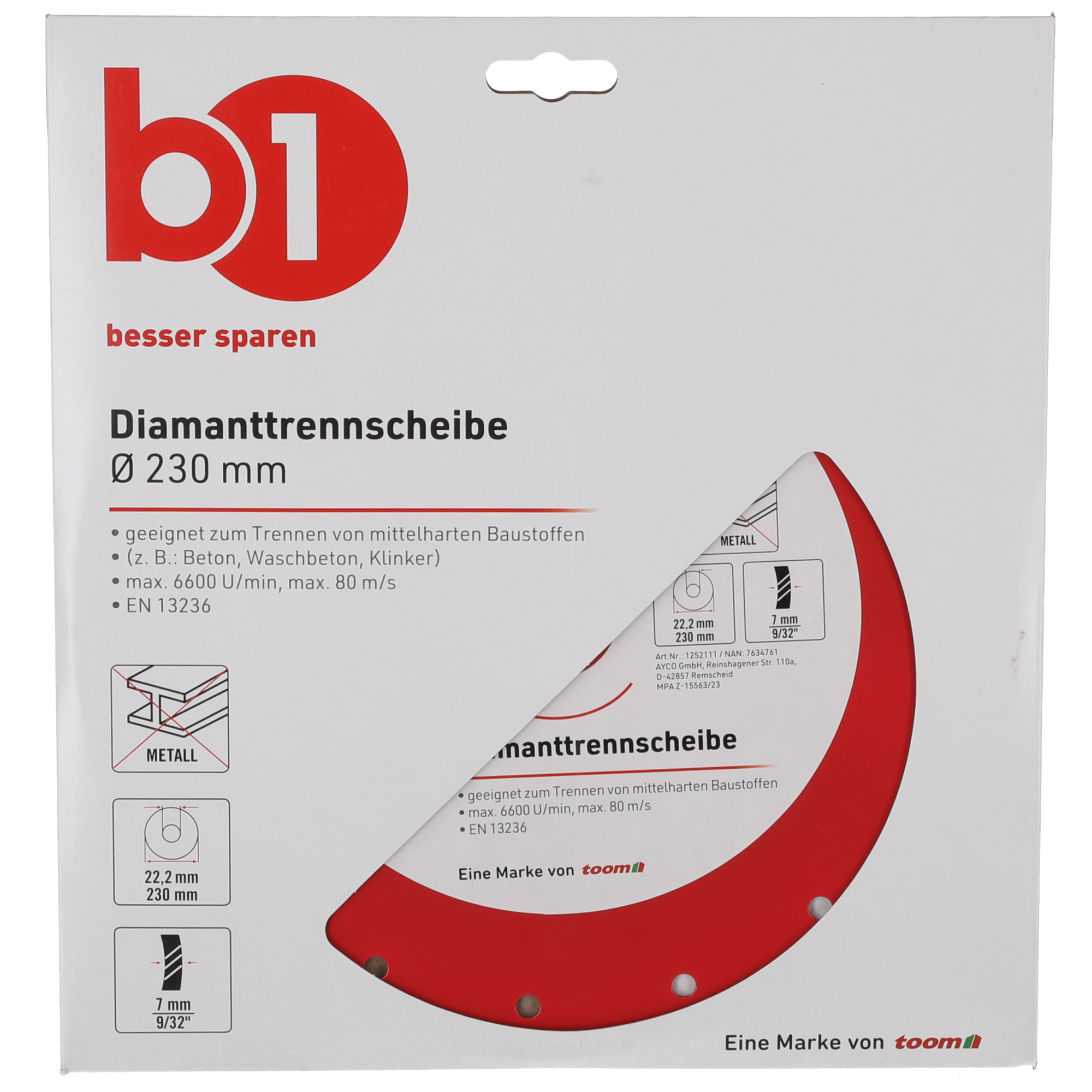 Diamanttrennscheibe Ø 230 mm