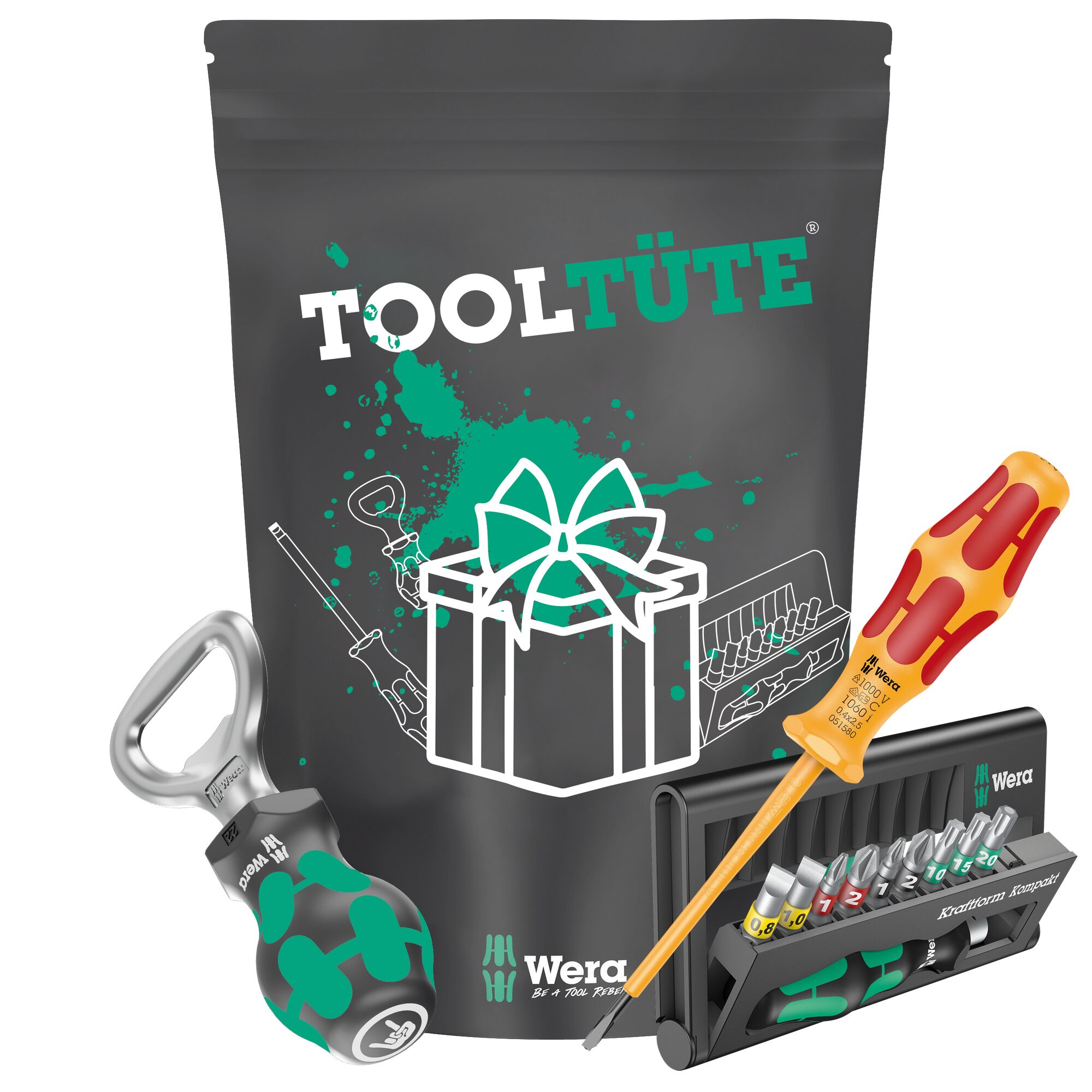 Wera Tool-Tüte mit Flaschenöffner und Schraubendreher-Set
