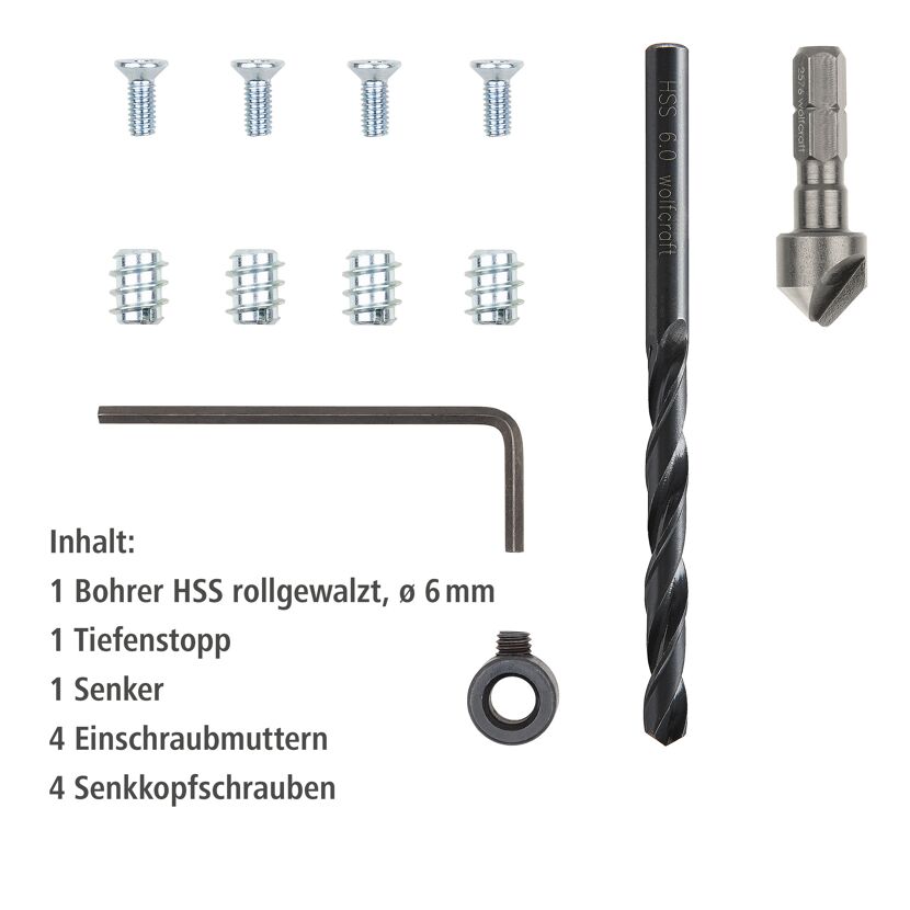 Reparaturset für Topfscharniere 11-teilig