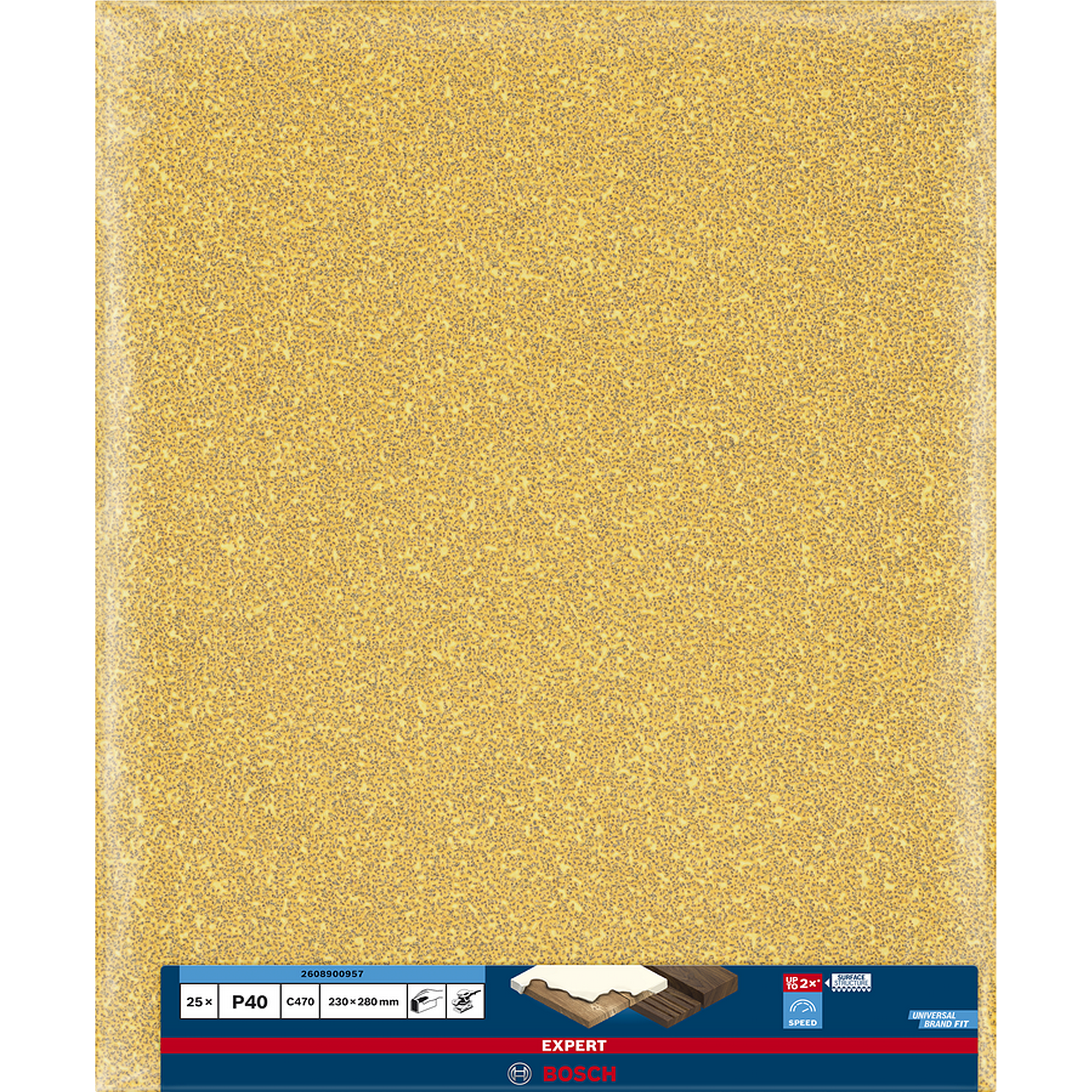Handschleifpapier 'Expert C470' für Holz 230 x 280 mm, K 40