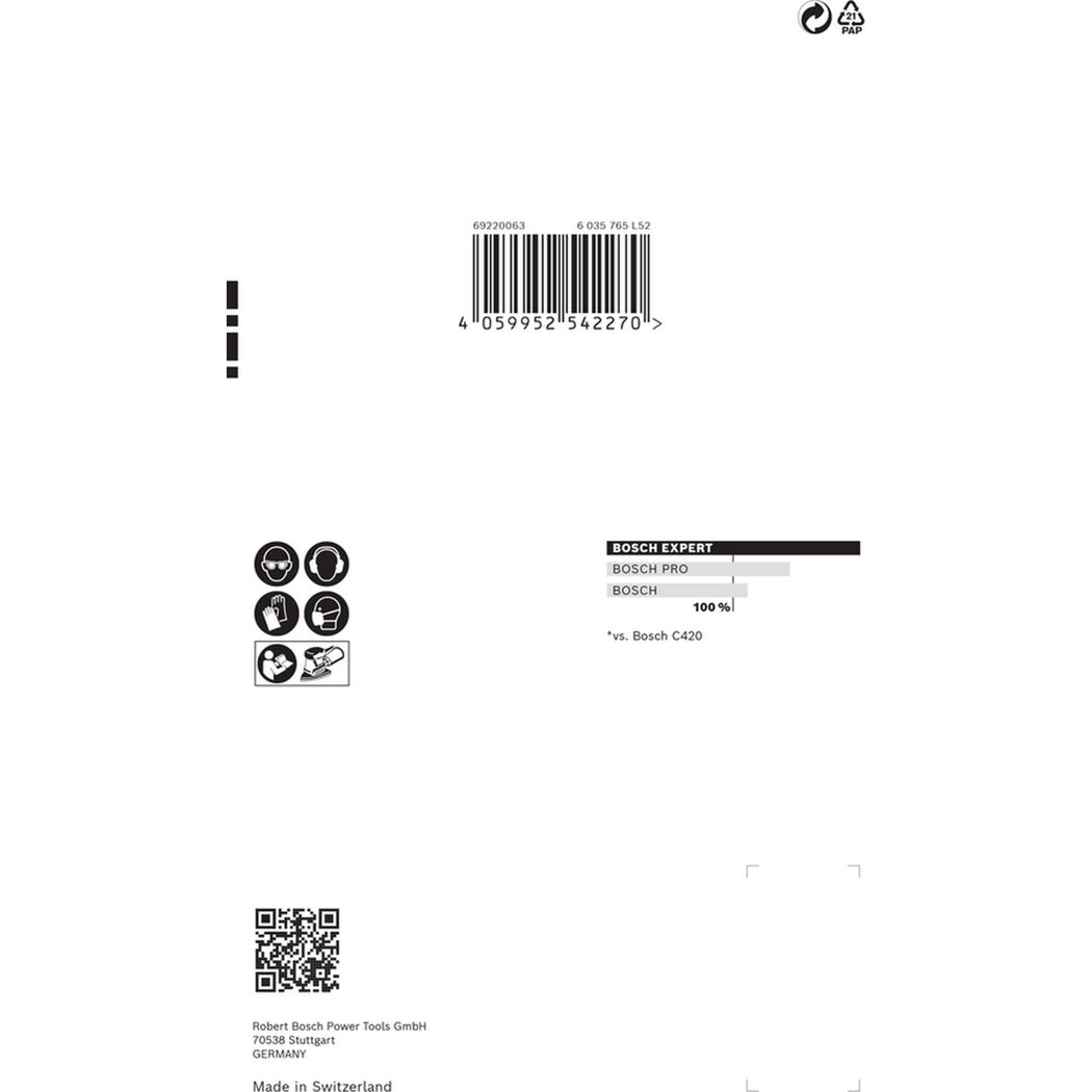 Bosch Schleifpapier Produktverpackung