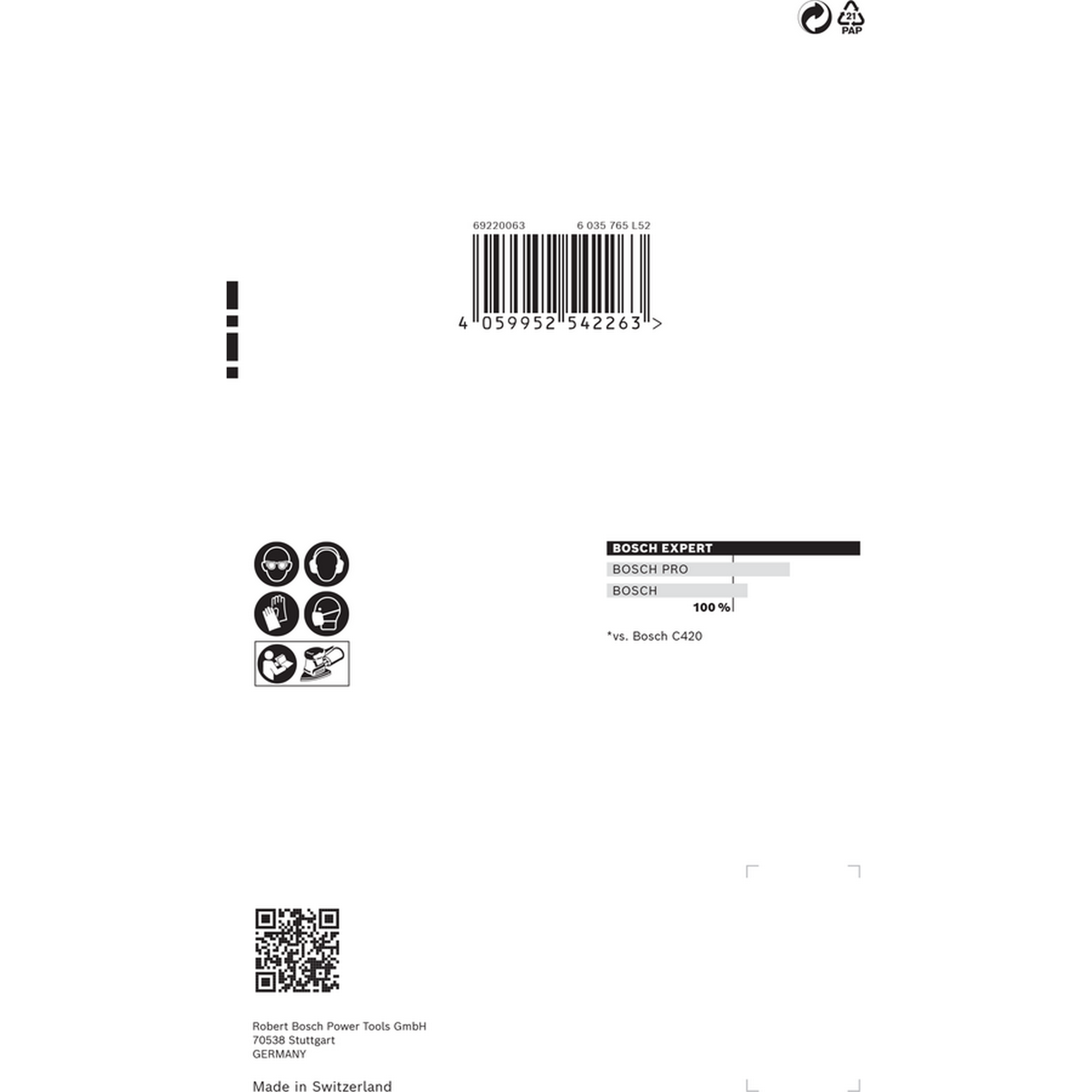 Multi-Schleifpapier 'Expert C470' Klett 11 Löcher 102 x 62 mm G 120, 10-teilig