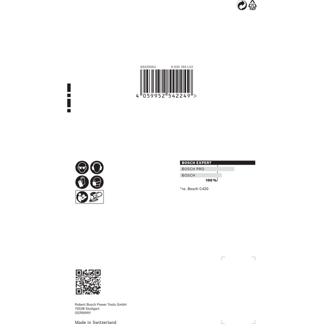 Bosch Schleifblatt Produktverpackung