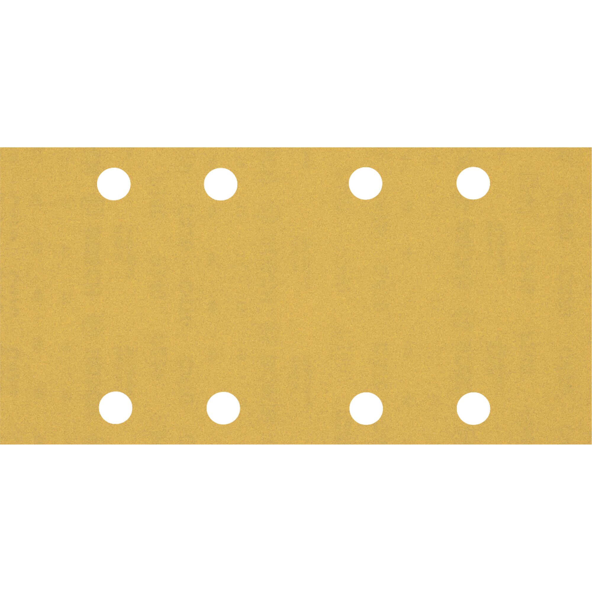 Gelbes Schleifpapier mit acht Löchern