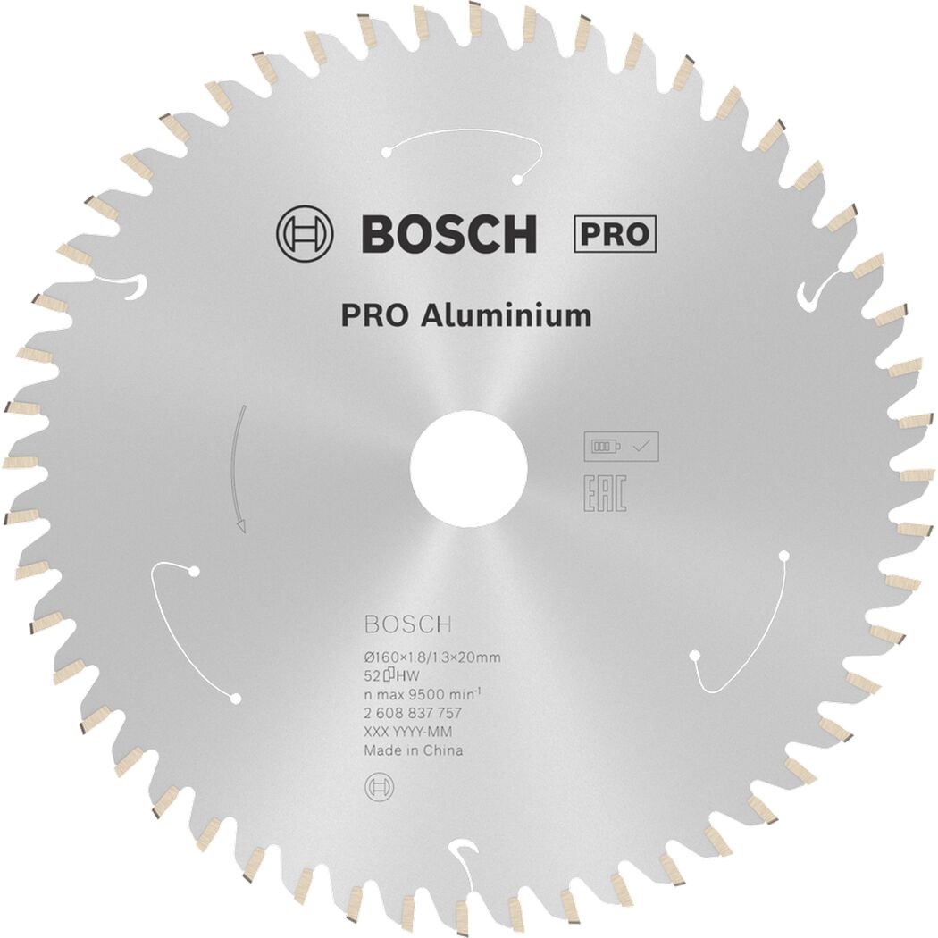 Kreissägeblatt 'Pro Aluminium cordless' Ø 160 x 1,8 x 20 mm, 52 Zähne