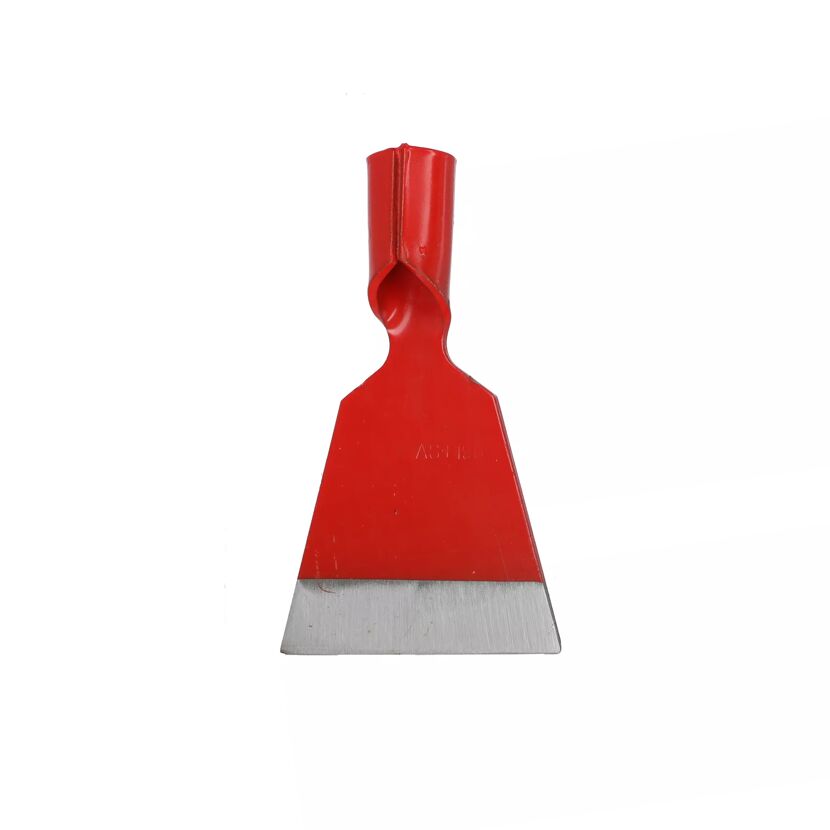 Rindenschäler mit rotem Griff und silberner Klinge