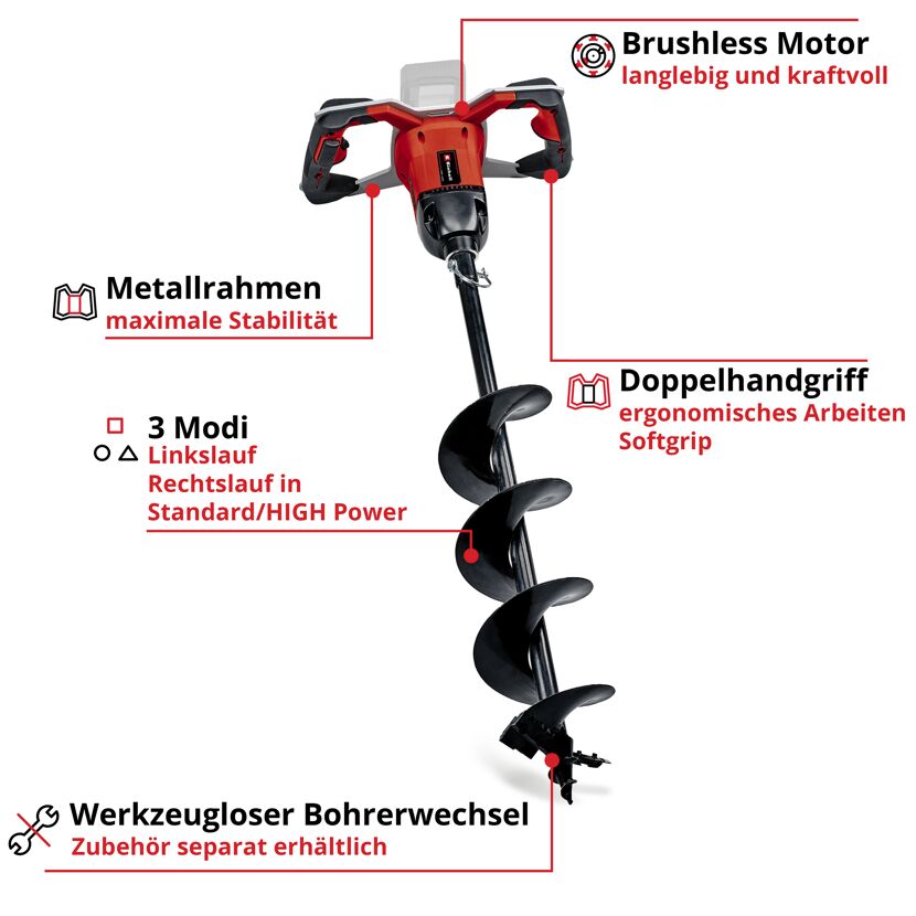 Akku-Erdbohrer 'GP-EA 18/150 Li BL-Solo' 18 V