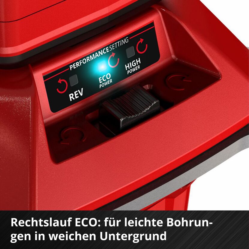 ECO-Modus am Akku Erdlochbohrer