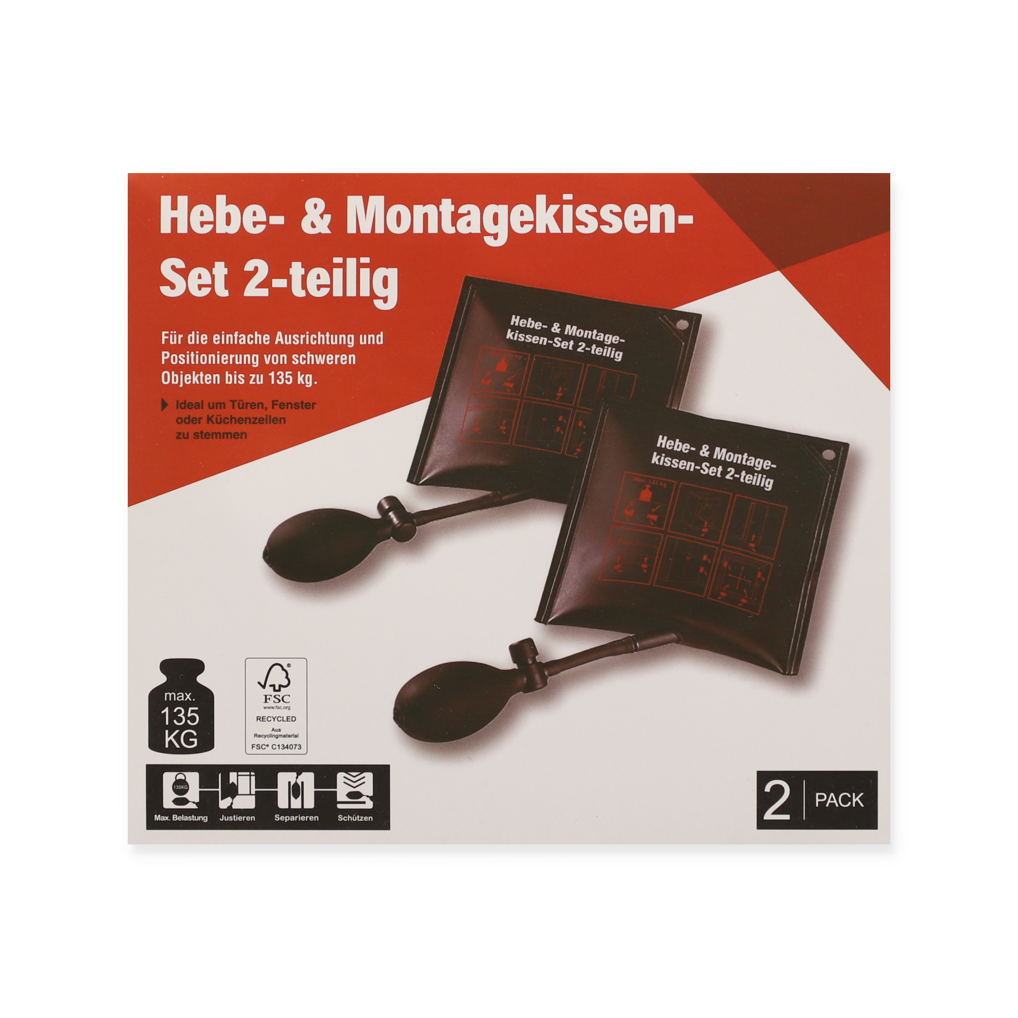 Hebe- & Montagekissen-Set 2 Stück