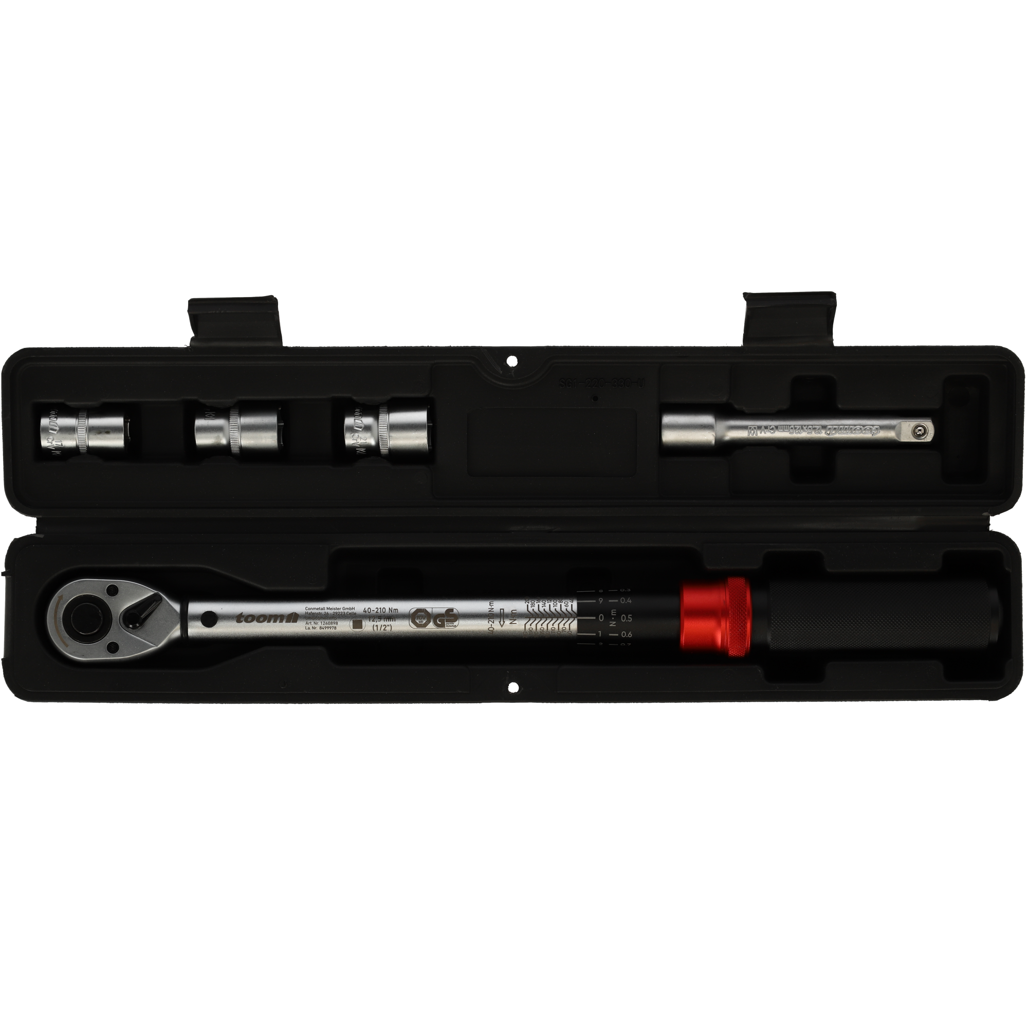 Drehmomentschlüssel-Set 1/2"40-210 Nm 5-teilig