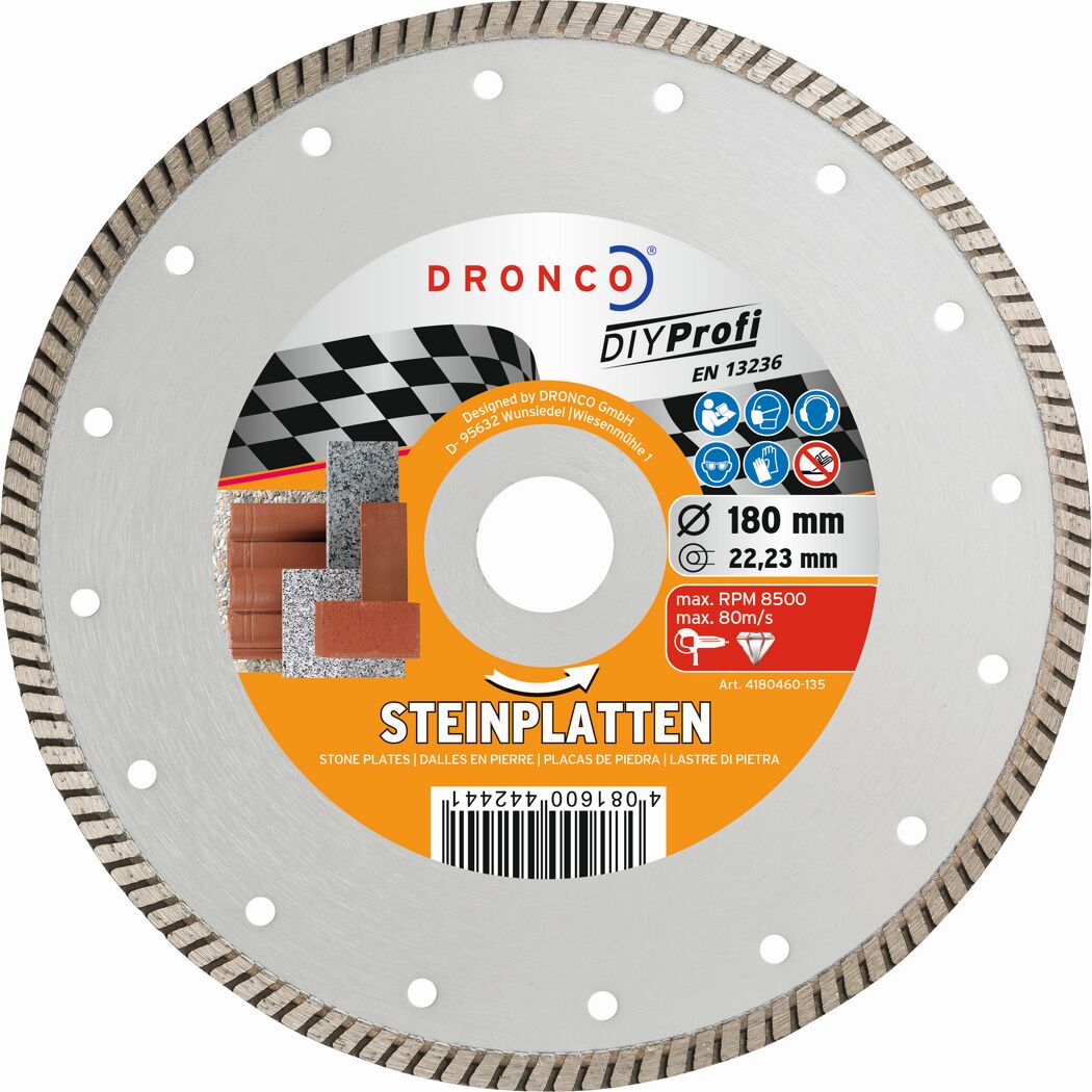 Diamant-Trennscheibe Steinplatten Ø 180 mm