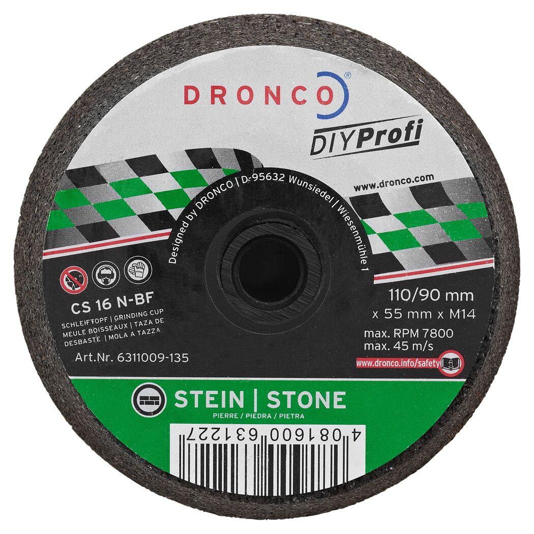 Dronco Schleiftopf für Stein