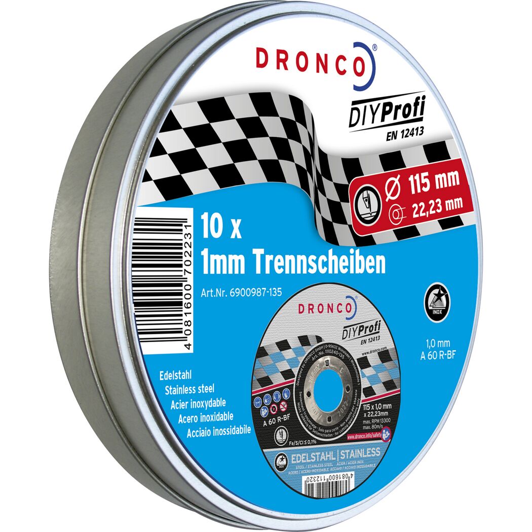 Trennscheibe Inox Ø 115 x 1,0 mm 10 Stück