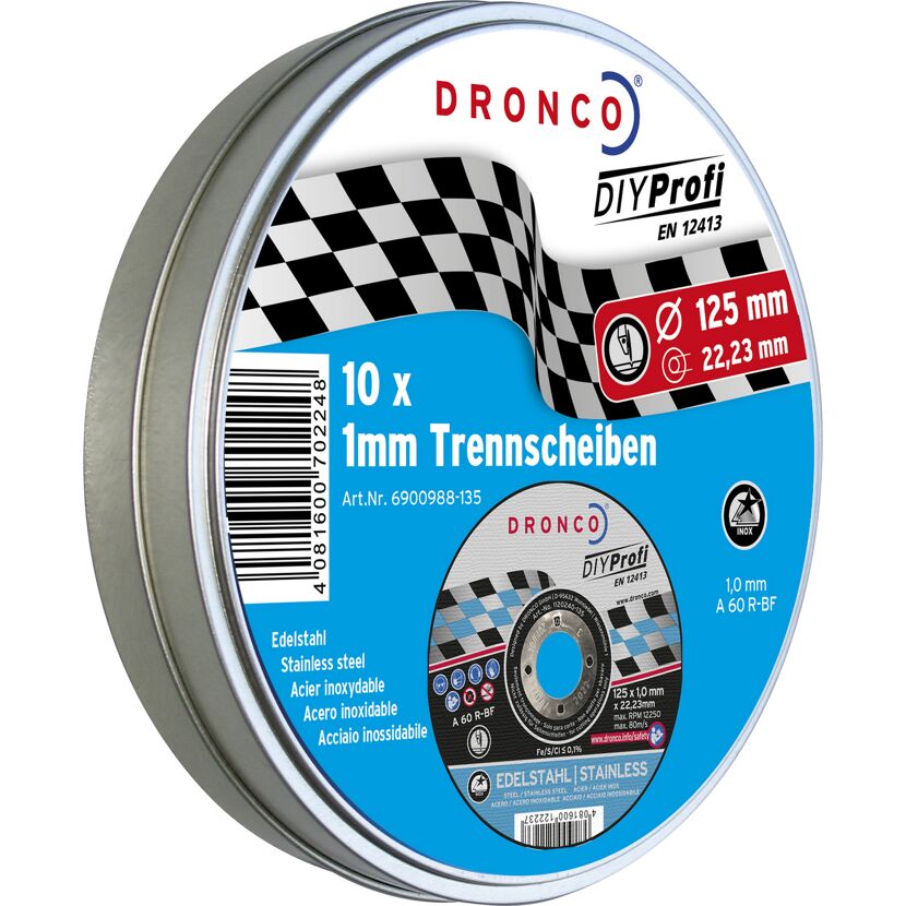 Trennscheibe Inox Ø 125 x 1,0 mm 10 Stück