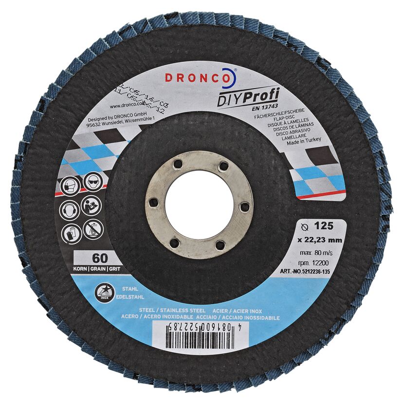 Fächerschleifscheibe Ø 125 mm K60