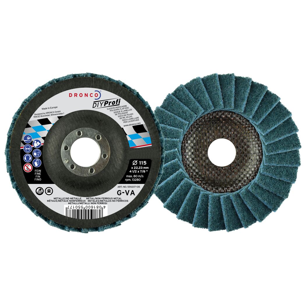 Polierfächerscheibe G-VA fein Ø 115 mm