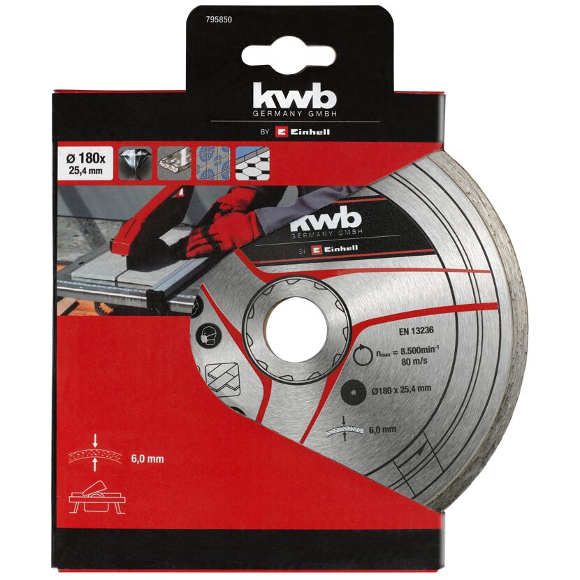 kwb Diamant-Trennscheibe, 180 x 25,4 mm, in Verpackung