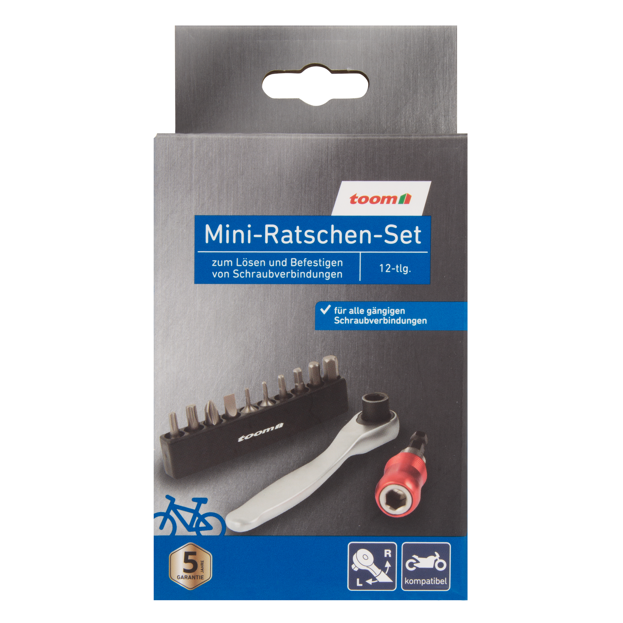 Mini-Ratschen-Set 12-teilig, Aufbewahrungsbox + product picture