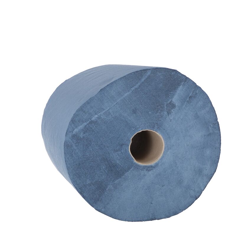 Blaue Putztuchrolle