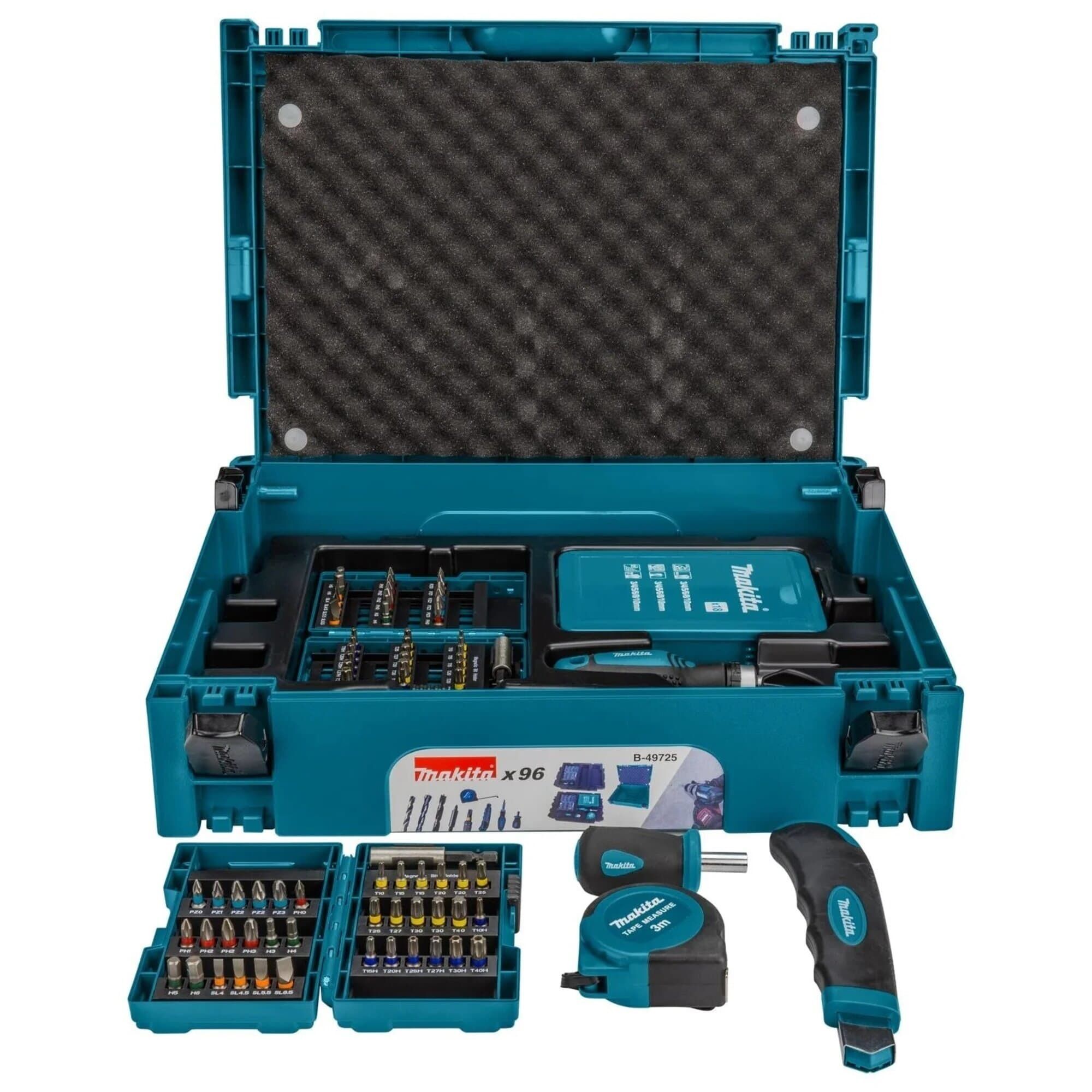 Werkzeugkoffer mit Akkuschrauber und Bits