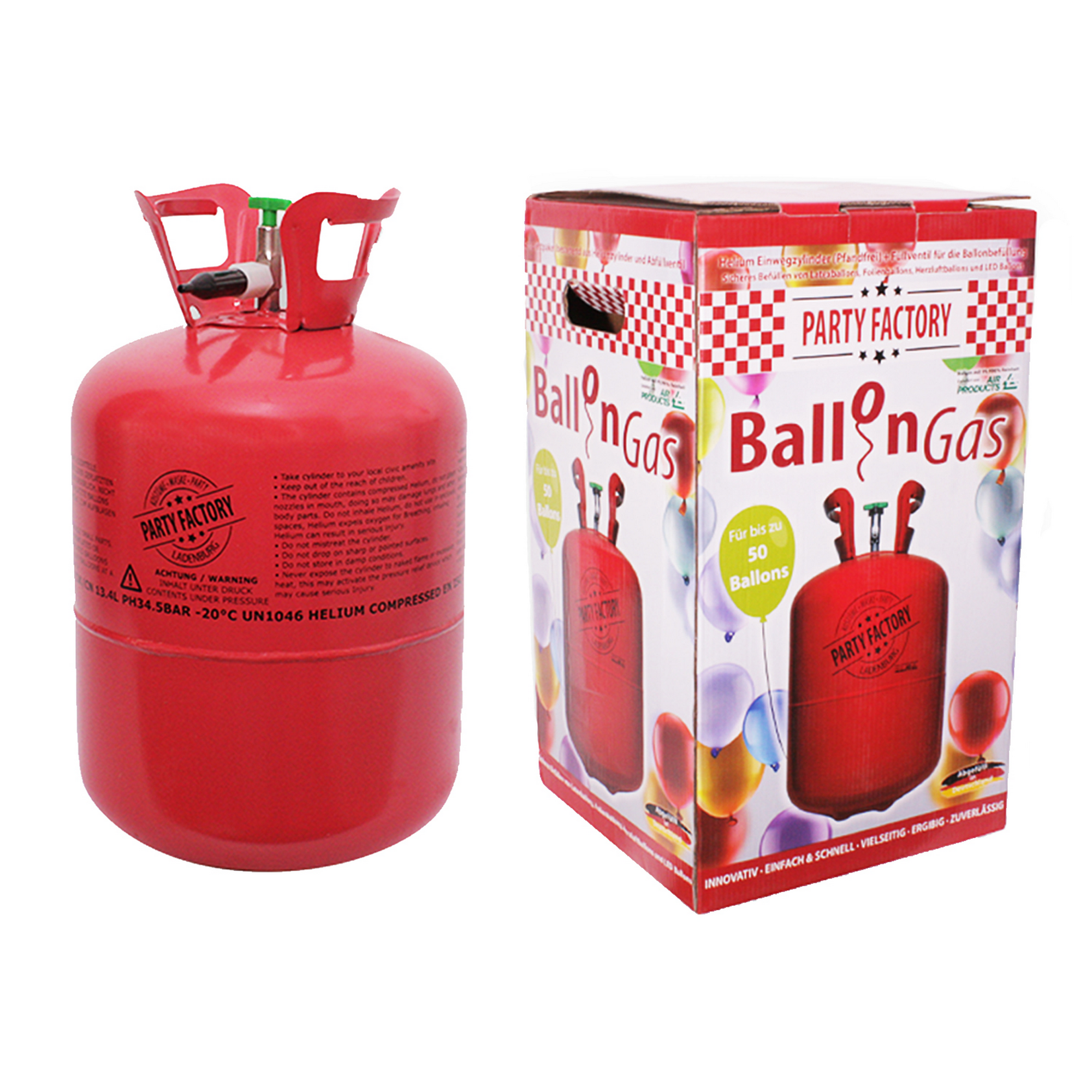Ballongas-Helium 0,4 m³ für bis zu 50 Ballons + product picture