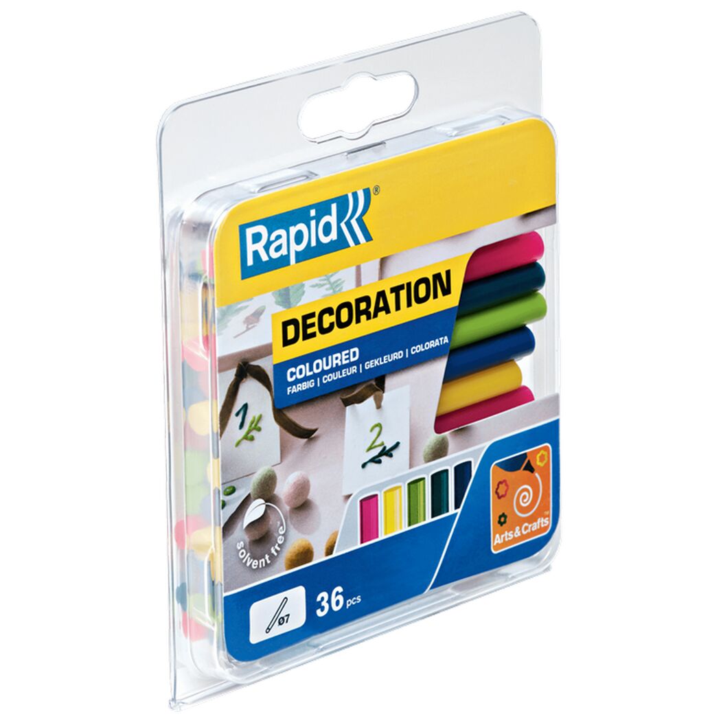 Blisterpackung mit 36 farbigen Dekorationsstiften von Rapid