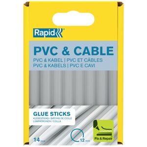 Klebestick für PVC und Kabel transparent Ø 12 x 94 mm 14 Stück