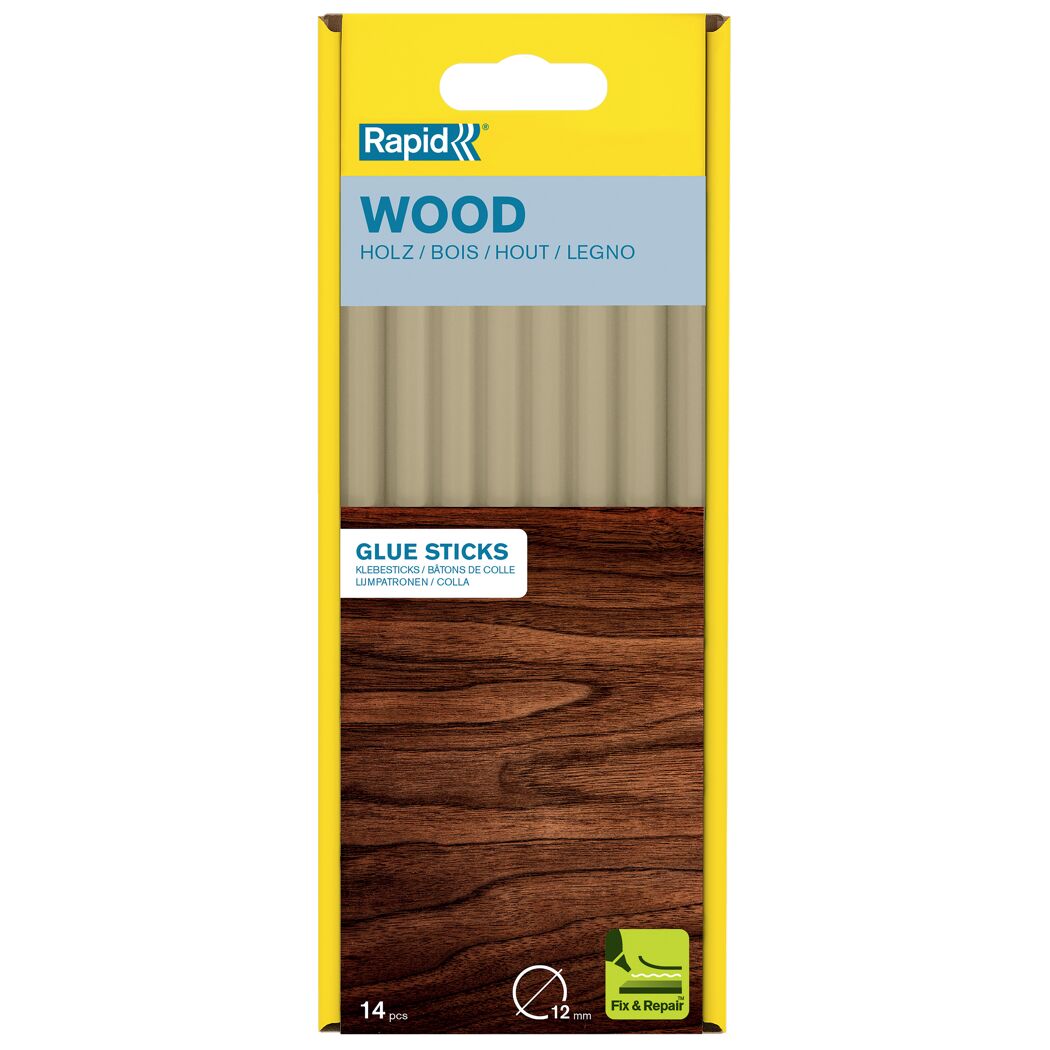 Klebestick für Holz gelb Ø 12 x 190 mm 14 Stück