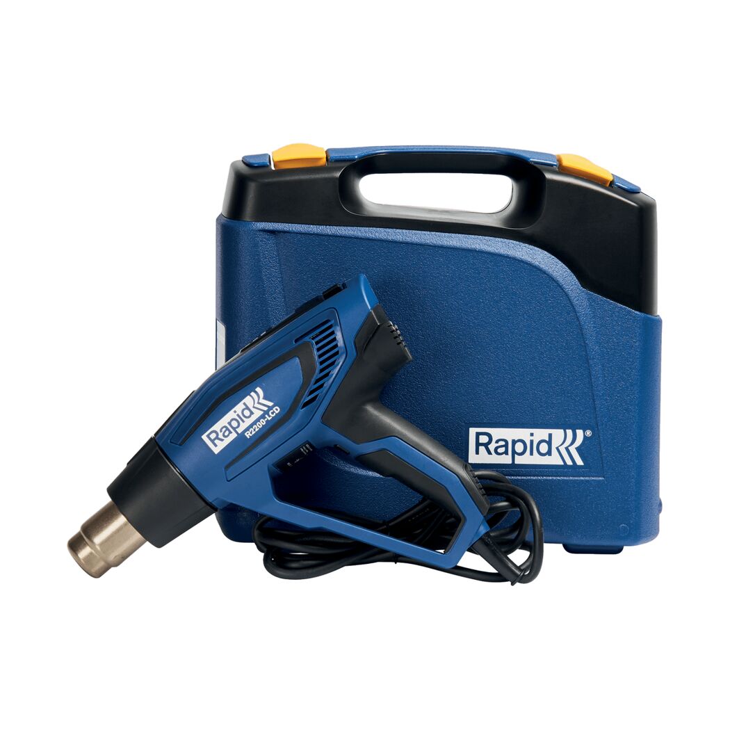 Blaue Heißluftpistole Rapid R2200-LCD mit Koffer