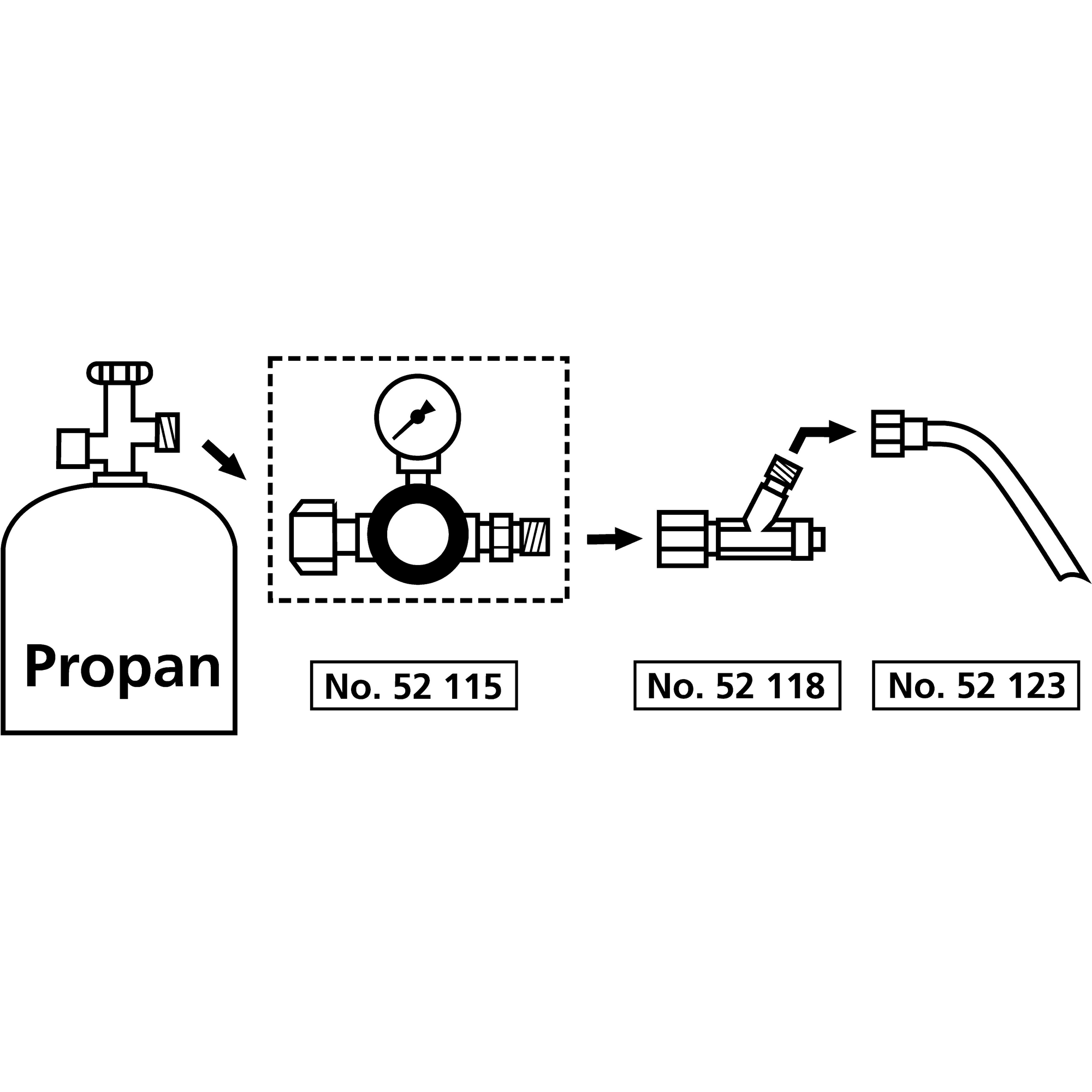 Propanregler mehrfarbig 1-4 bar, mit Manometer + product picture