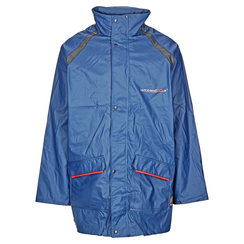 Regenjacke Polyurethan/Polyester marineblau Gr. XL