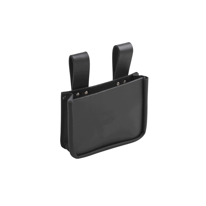 Nageltasche Leder schwarz