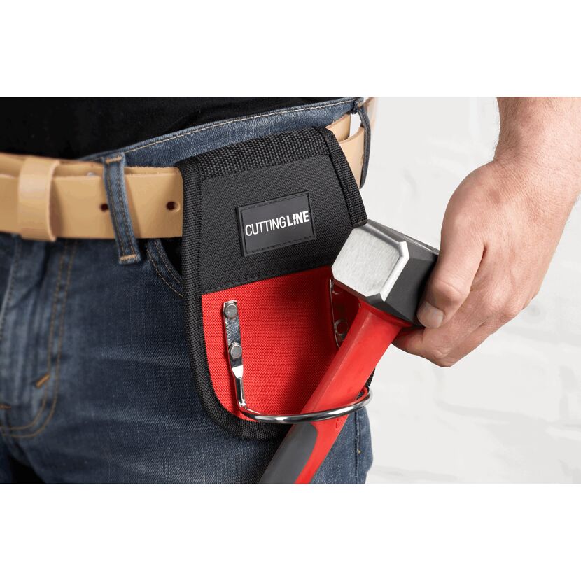 Hammerhalter Nylon Gürtelclip rot/schwarz