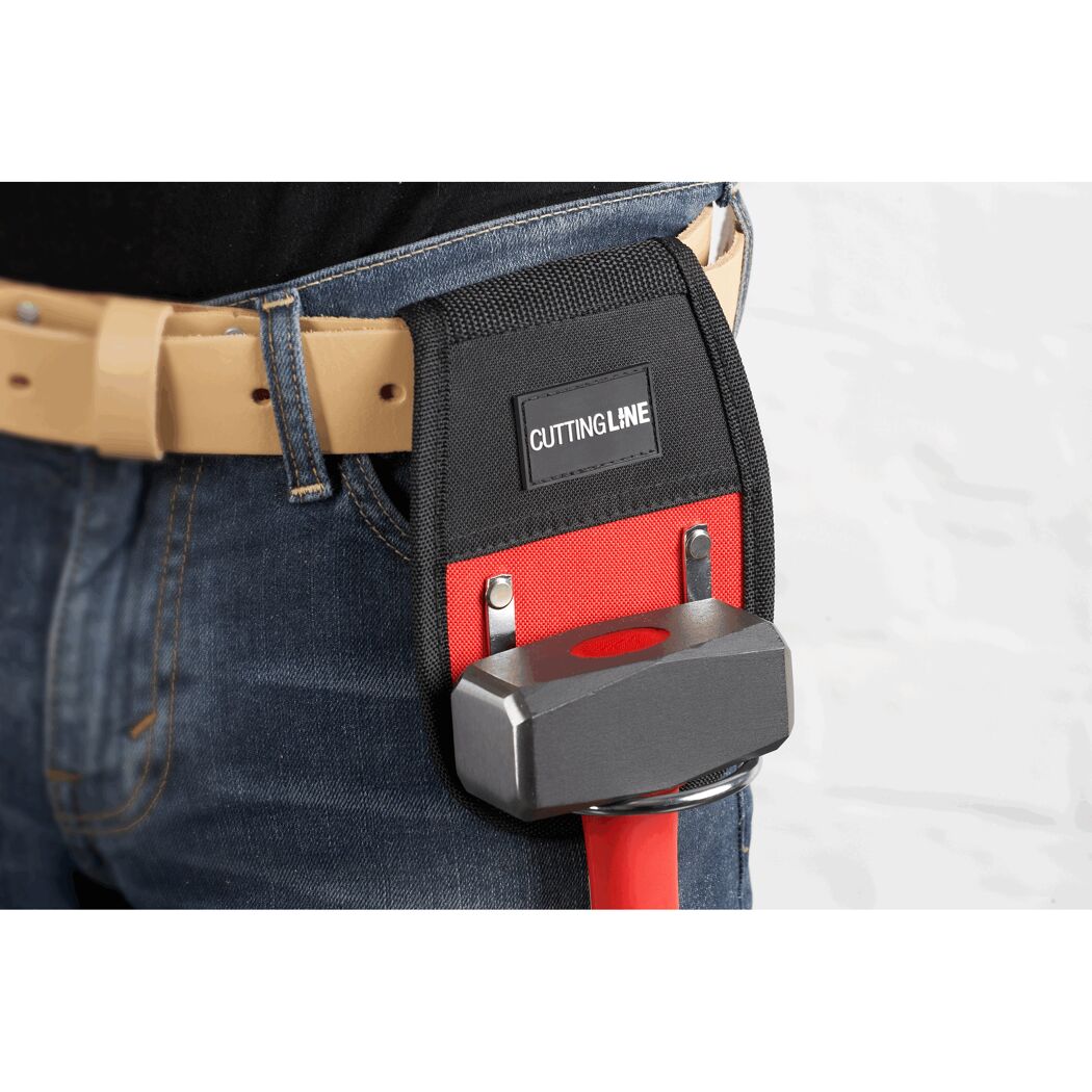 Hammerhalter Nylon Gürtelclip rot/schwarz