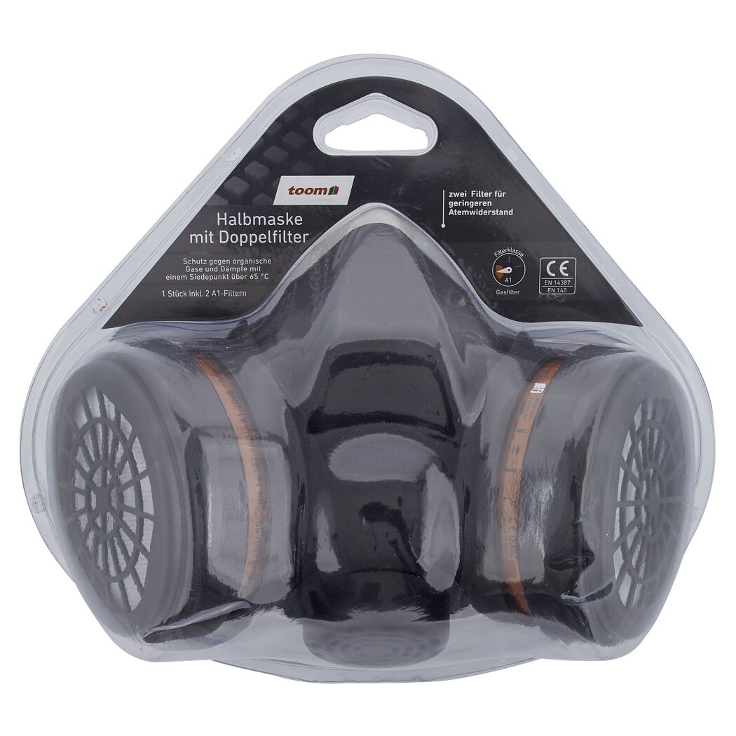 toom Halbmaske mit Doppelfilter in Verpackung