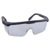Durchsichtige Schutzbrille mit grauem Gestell