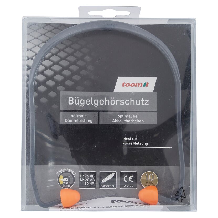 toom Bügelgehörschutz 24dB in Verpackung
