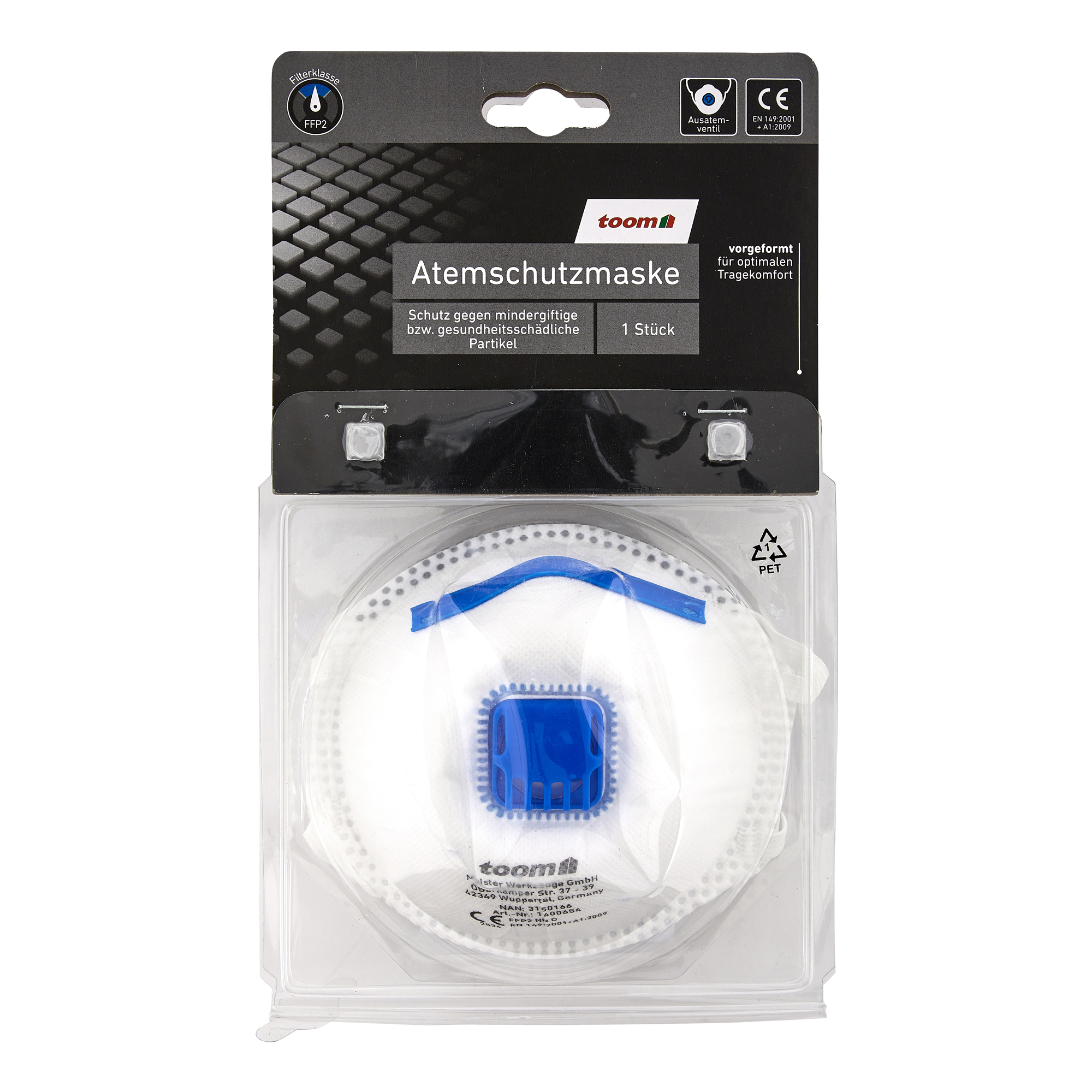 FFP2-Atemschutzmaske mit Ventil, 1 Stück + product picture