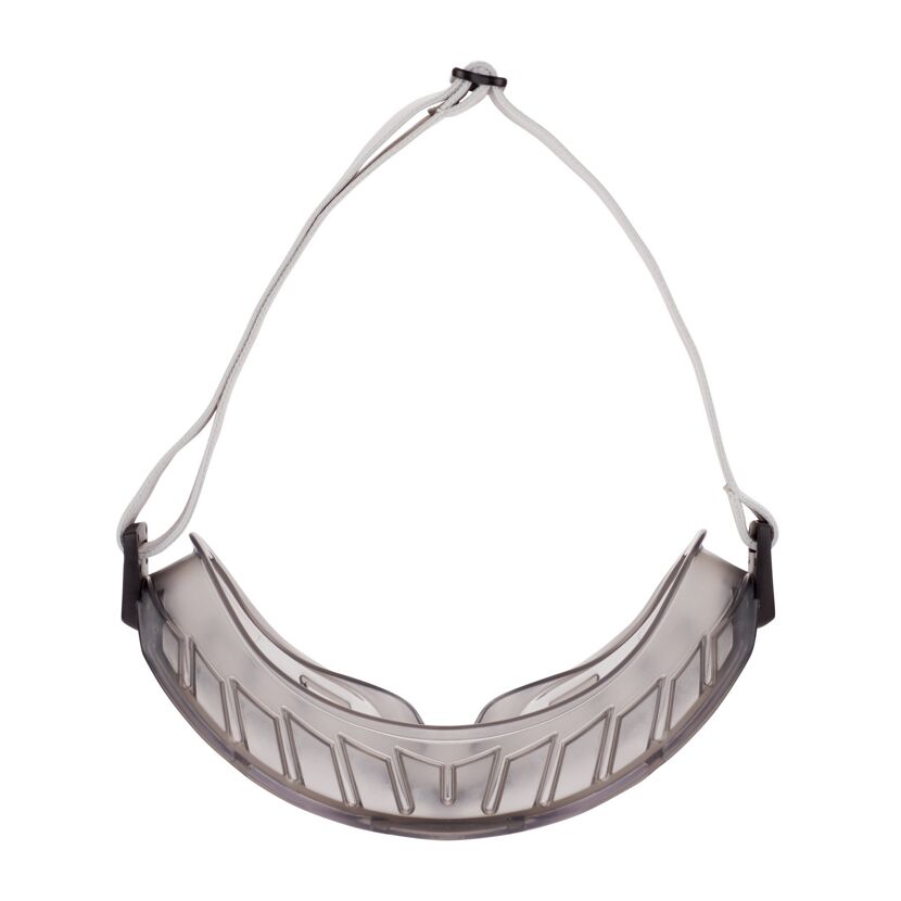 Graue Vollsichtschutzbrille mit Kopfband