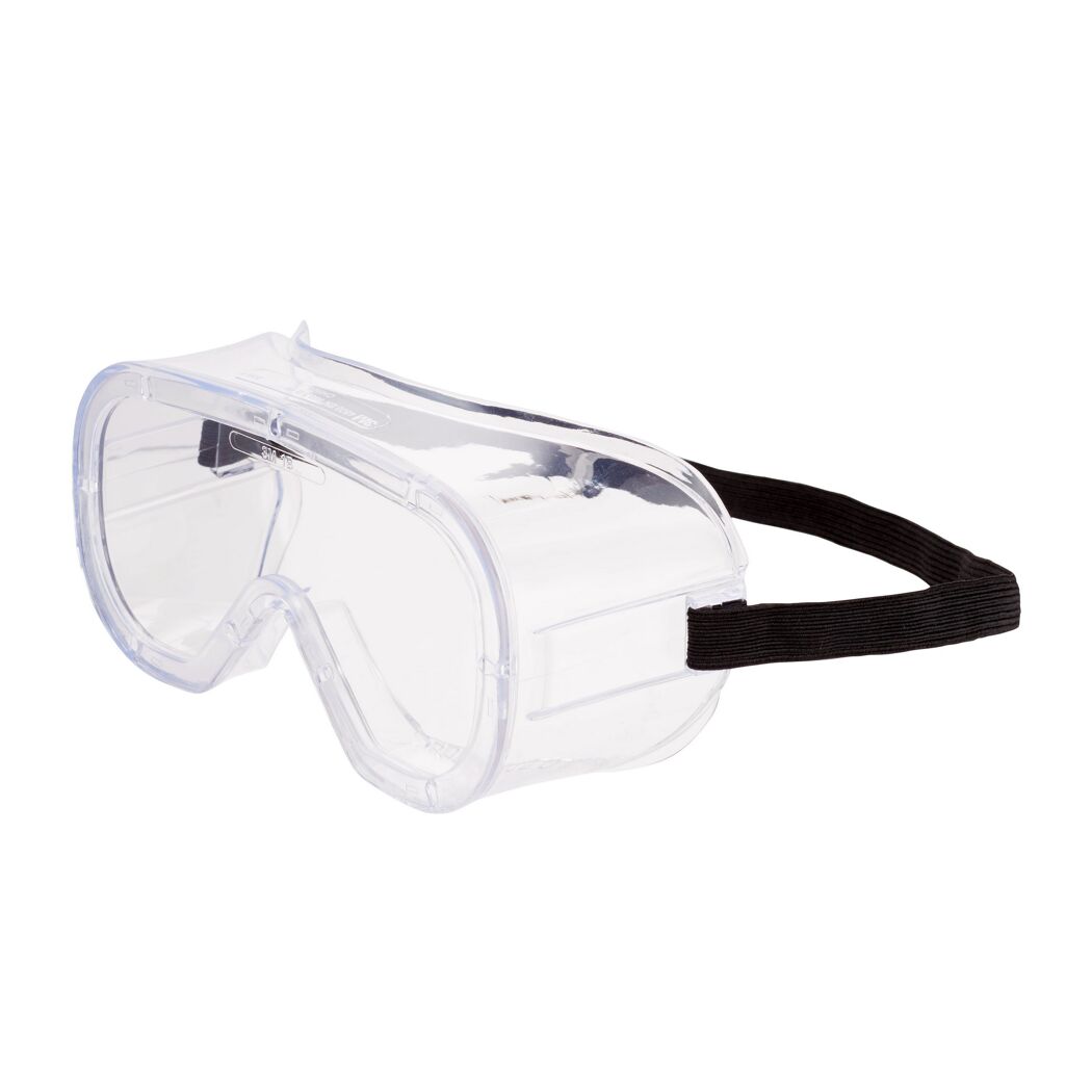 Durchsichtige Vollsichtschutzbrille mit schwarzem Kopfband