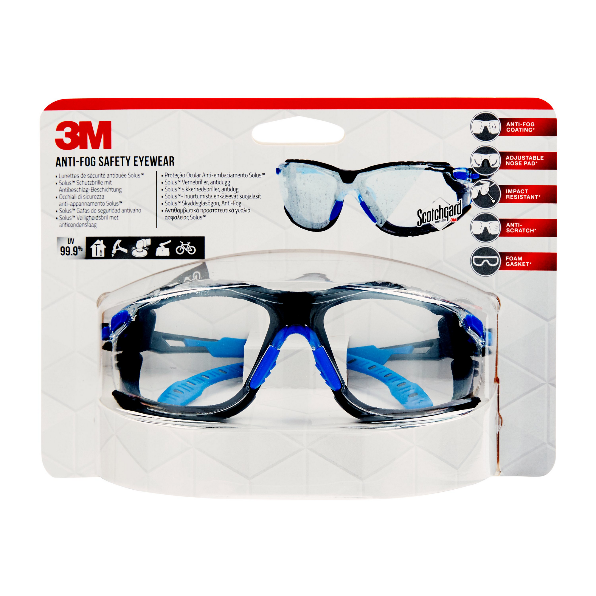 Schutzbrille transparent mit Tasche + product picture