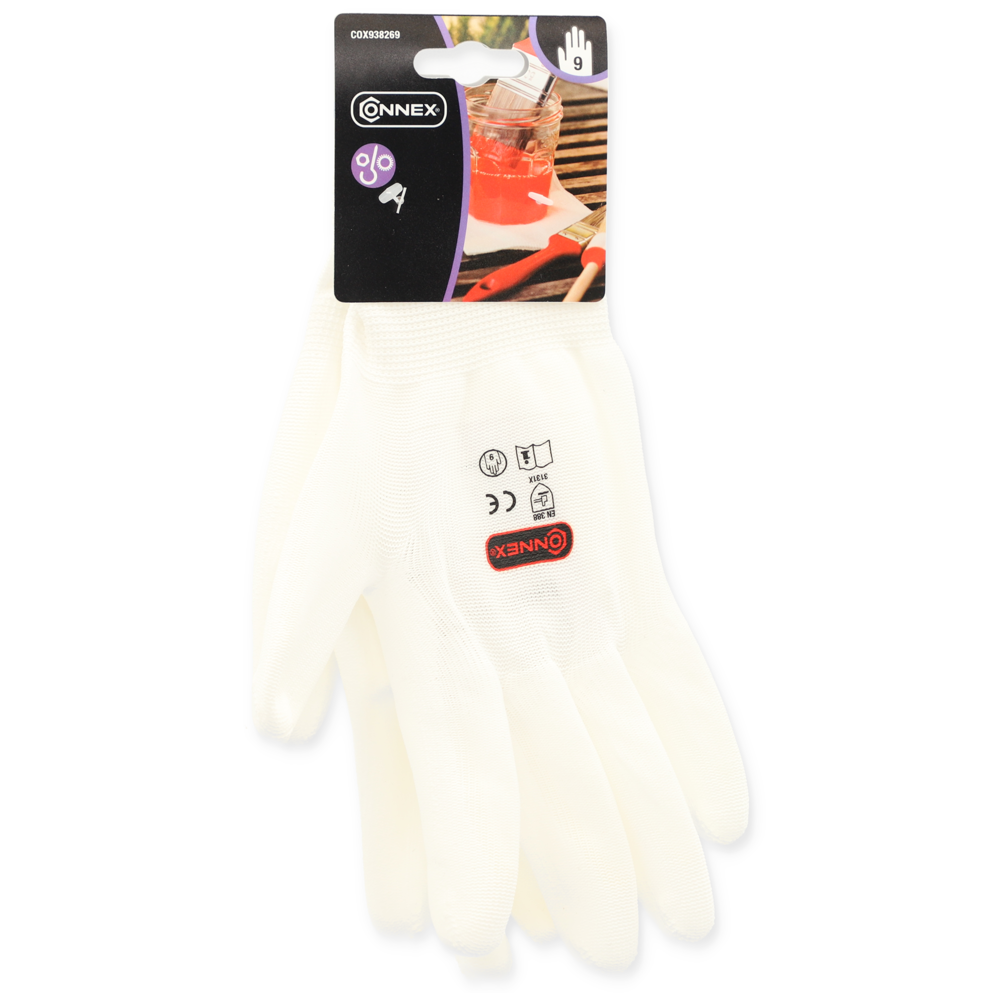 Maler-Handschuhe weiß Gr. 9 + product picture