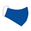 Blaue Gesichtsmaske mit weißen Bändern