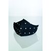 Schwarze Gesichtsmaske mit weißen Punkten