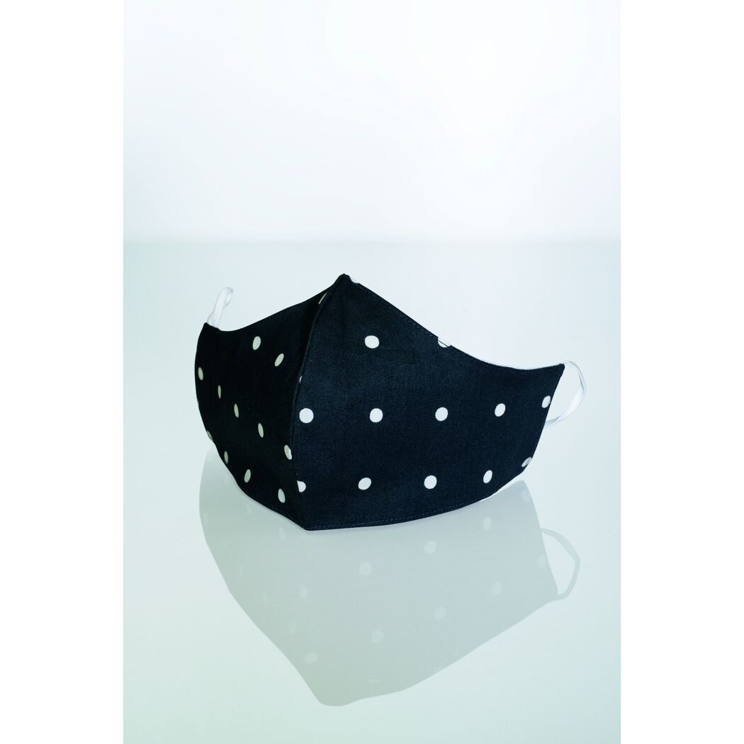 Schwarze Gesichtsmaske mit weißen Punkten