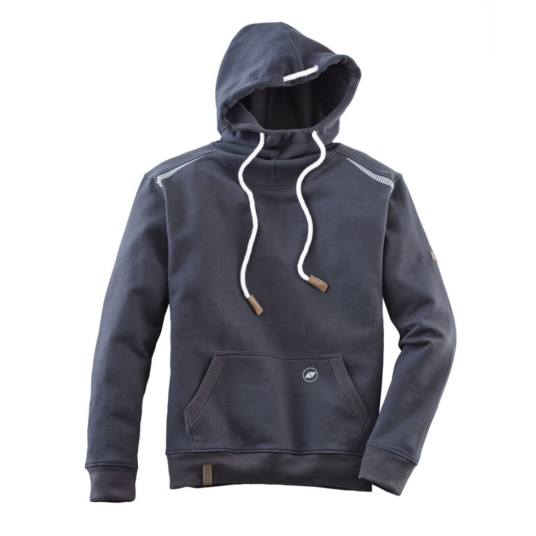 Dunkelgrauer Kapuzenpullover