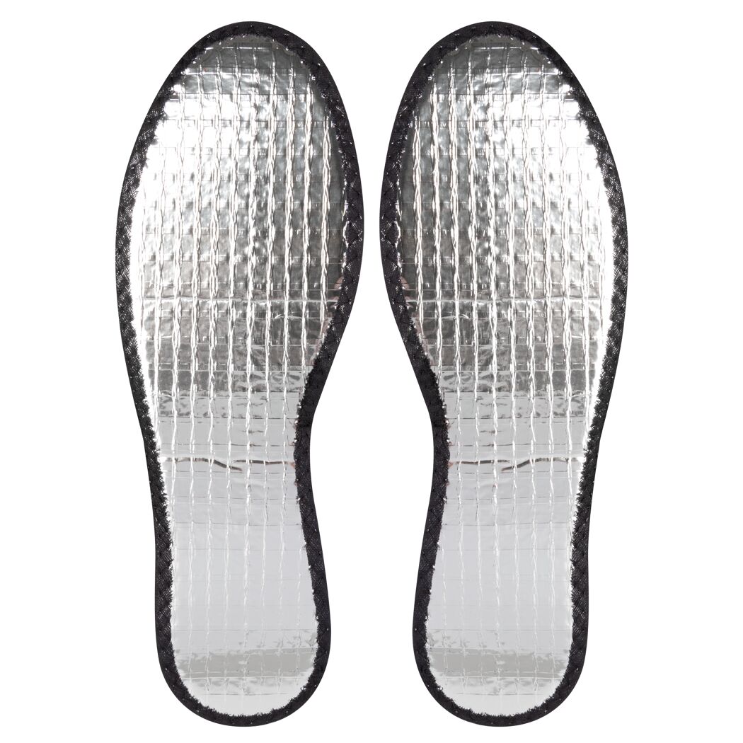 Ein Paar Alu-Sohlen für Schuhe in Größe 44/45.