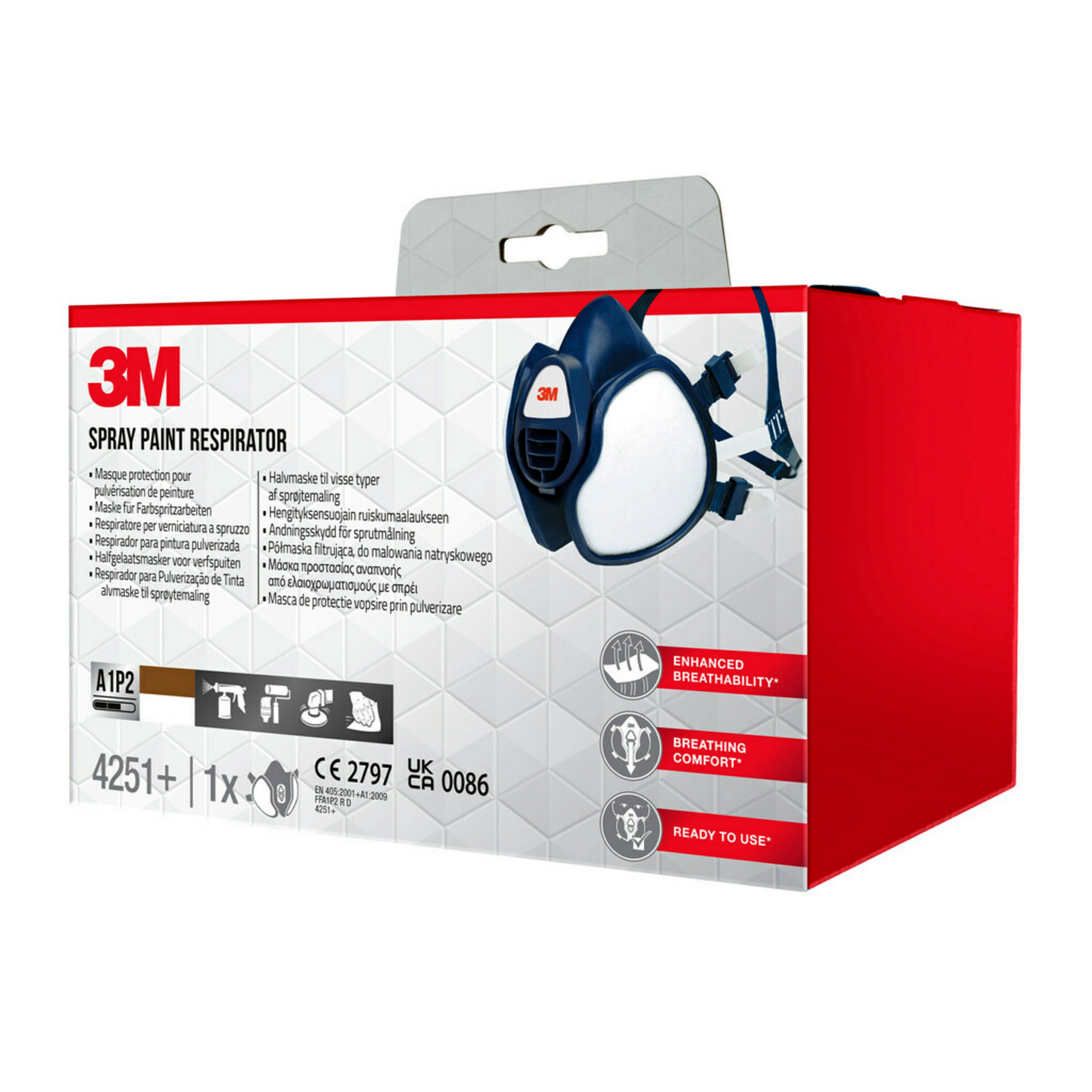 A1P2-Atemschutzmaske für Farbspritzarbeiten '4251+' 1 Stück + product picture